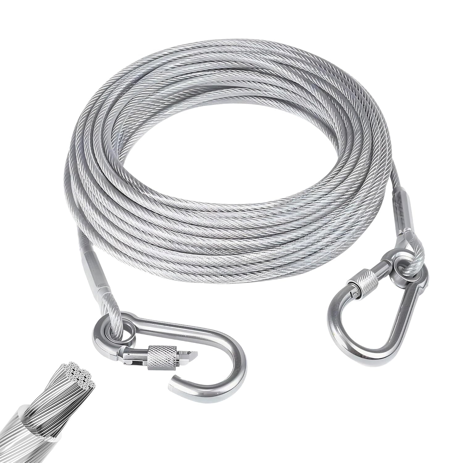 TE1657  STAINLESS STEEL CLOTHESLINES FOR HANGING CLOTHES OUTSIDE ( 10 meter) 