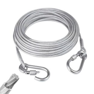 TE1657  STAINLESS STEEL CLOTHESLINES FOR HANGING CLOTHES OUTSIDE ( 10 meter) 