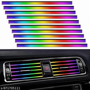 1744 MULTICOLOUR 10 PCS STRIP CAR AC DECOR  ( 1 SET )