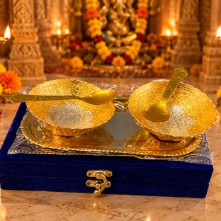 1826 2 GOLDEN SPOON BOWL SET