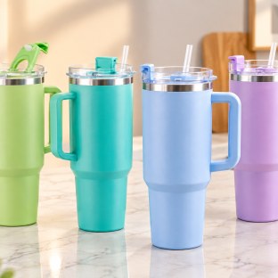 1734 1800 ML PLASTIC TUMBLER WITH LID AND STRAW  ( 1 PCS ) 
