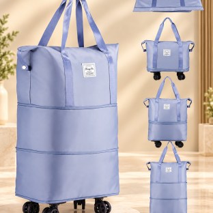 724 FOLDABLE EXPANDABLE LUGGAGE ROLLING DUFFLE BAG WITH WHEELS (1 PCS)