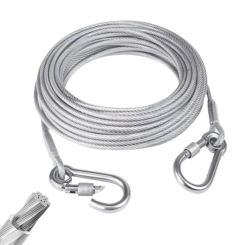 TE1657  STAINLESS STEEL CLOTHESLINES FOR HANGING CLOTHES OUTSIDE ( 10 meter) 