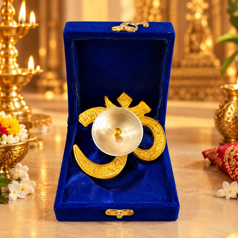 1819 OM DIYA WITH VELVET BOX