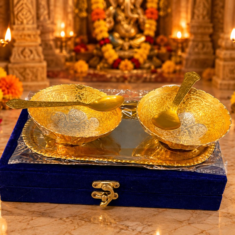 1826 2 GOLDEN SPOON BOWL SET
